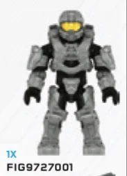 Figure, Halo: Spartan Mark VI MOD - Silver (New Articulation)