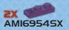 Plate 1 x 2 w/ Bar Handle, type 01 in Purple, Byzantium (Metallic)