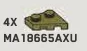 Wedge Plate 2 x 2 without left corner in Green, Olive Drab (Infinite Green) (Metallic)