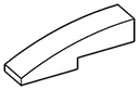 Slope 25 1 x 4 curved in White