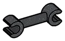 Connector: clip, small double-sided 1 x 3 in Metal, Iron (Metallic)