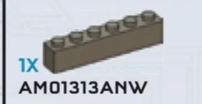 Brick 1 x 6 in Sand, Dark (Camo)