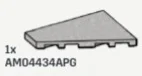 Tile Wedge 3 x 4 without left corner in Gray, Steel
