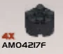 Brick Round 2 x 2  with hole in Black