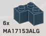 Brick 2 x 2 Corner in Gray, Dark Smoke