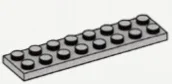 Plate 2 x 8 in Gray, Steel