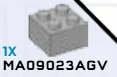 Brick 2 x 2 in Gray, Light (Metallic)