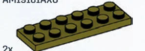 Plate 2 x 6 in Green, Light Olive Drab (Metallic)
