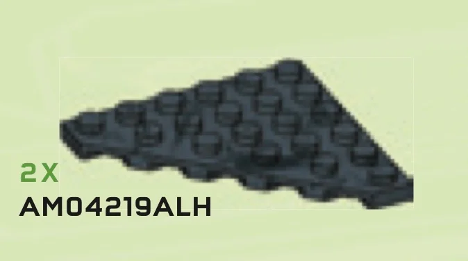 Wedge Plate 6 x 6 without corner, type 01 in Gray, Dark (Camo)