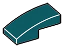 Slope 1 x 1 x 2 two-thirds height with curved slope in Blue, French