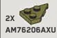 Wedge Plate 2 x 3 without corner, left in Green, Olive Drab (Infinite Green) (Metallic)