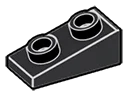 Slope Brick 25 1 x 2 with studs on slope in Gray, Dark Charcoal