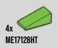 Slope brick 25 1 x 2 in Green, Soft Grass