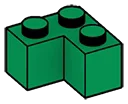 Brick 2 x 2 corner in Green, Forest