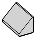 Slope 45 2 x 1 in Gray, Dull