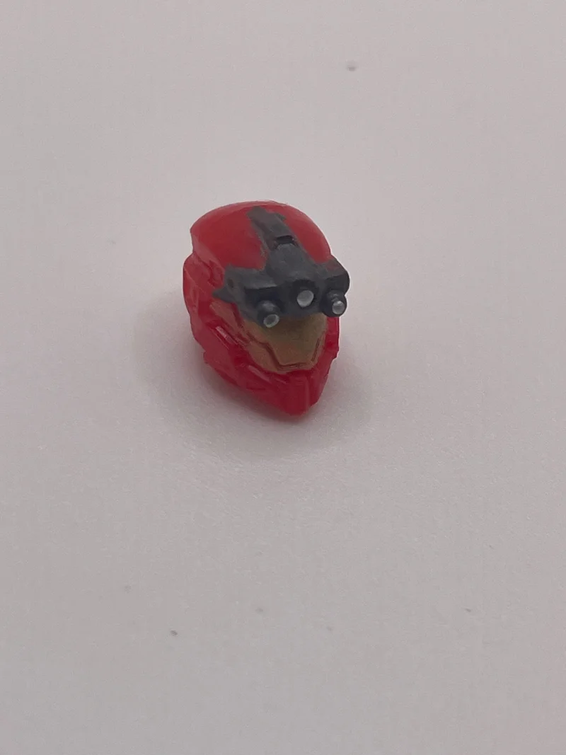 Helmet, Spartan Operator - Red w/ Grey Detail (Reach Armor) in Red, Flame