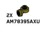 Bracket Plate Round 1 x 1 with hollow stud and tube on side in Green, Olive Drab (Infinite Green) (Metallic)