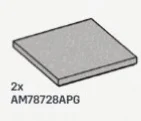 Tile 4 x 4 with 9 studs on underside in Gray, Steel