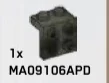Bracket 1 x 2 - 2 x 2 with studs in Green, Jungle (Camo)
