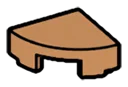 Tile 1 x 1 quarter round in Brown, Light Nougat