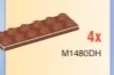 Plate 2 x 6 in Brown