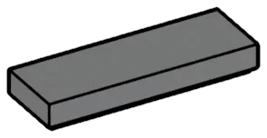 Tile 1 x 3 in Gray, Dark (Flake)