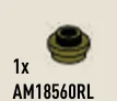 Plate Round 1 x 1 with Open Stud in Green, Rich