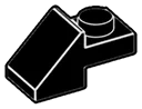 Slope 45 1 x 1 with 1 x 1 Plate in Black