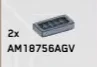 Tile Textured 1 x 2 Grill in Gray, Light (Metallic)