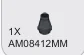 Cone 1 x 1 with open top in Gray, Dark (Metallic)