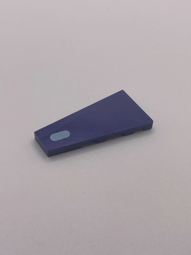 Wedge Tile 2 x 4 w/ Printed Blue Light - Left in Purple, Rich
