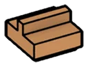 Tile 1 x 1 with raised central ridge in Brown, Light Nougat