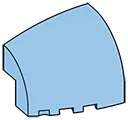Slope brick 45 2 x 3 skewed forward, right curve in Blue, Deep Pastel