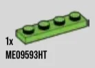 Plate 1 x 4 in Green, Soft Grass