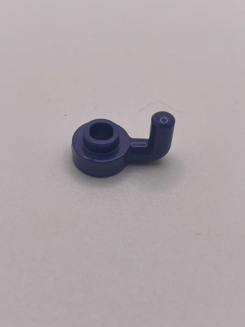 Plate 1 x 1 round with 90 degree elbow bar, ascending in Purple, Rich