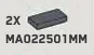 Tile 1 x 2 in Gray, Dark (Metallic)