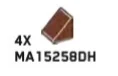 Slope 45 1 x 1 in Brown