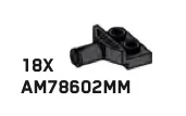 Vehicle Plate Modified 1 x 2 with axle in Gray, Dark (Metallic)
