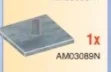Turntable Tile 4 x 4 Base in Silver, Dull