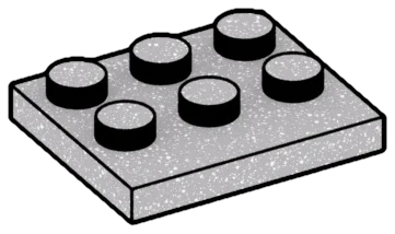 Plate Modified 2.5 x 3 in Gray, Steel