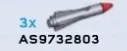 Weapon, Rocket w/ Printed Tip in Multicolored