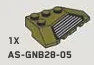 Slope 33 3 x 5 Double / 45 - Right w/ Printed Vent Detail in Green, Olive Drab (Infinite Green) (Metallic)