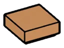 Tile 1 x 1 in Brown, Light Nougat