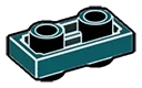 Plate 1 x 2 Connector: male:male in Blue, French