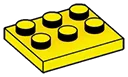 Plate Modified 2.5 x 3 in Yellow, Lemon