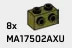 Brick Modified 1 x 2 with side studs in Green, Olive Drab (Infinite Green) (Metallic)