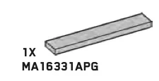 Tile 1 x 6 in Gray, Steel