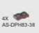 Plate Modified 1 x 2 Connector: male:male W/ Red Line Print in Gray, Dull