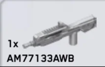 Weapon, Firearm: BR55 Battle Rifle in Gray, Medium (Metallic)