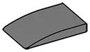 Slope 2 x 1/3 x 3 Curved in Gray, Dark (Flake)